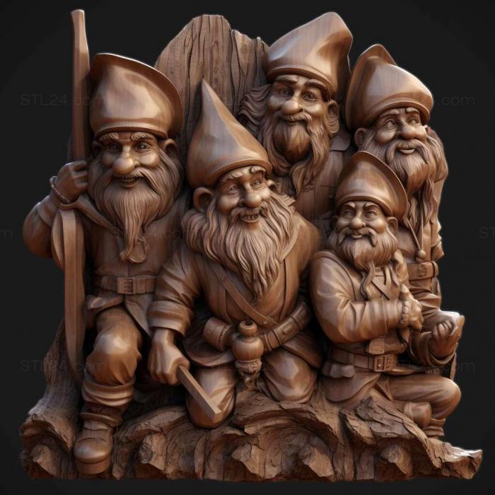 Games (Dwarfs 1, GAMES_2029) 3D models for cnc